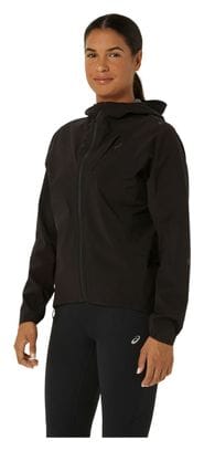 Chaqueta <strong>impermeable </strong> Asics Metarun Negra Mujer