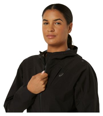 Chaqueta <strong>impermeable </strong> Asics Metarun Negra Mujer