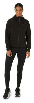 Chaqueta <strong>impermeable </strong> Asics Metarun Negra Mujer