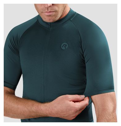 Maillot Manches Courtes Vélo Rogelli Essential II Vert Homme