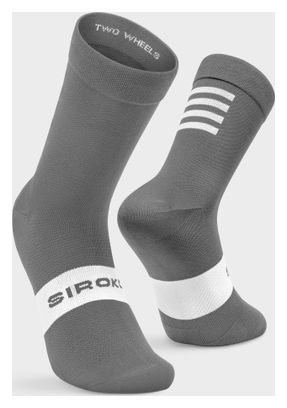 Chaussettes vélo Cyclisme Homme et Femme S1 Gray Saas Gris Argenté