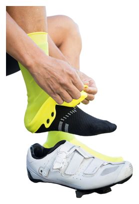 Paire de Couvre-Chaussures Velotoze Haut Silicone Snaps Jaune Viz