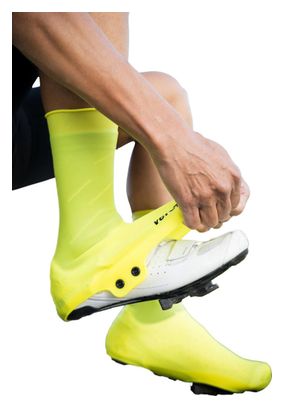 Paire de Couvre-Chaussures Velotoze Haut Silicone Snaps Jaune Viz