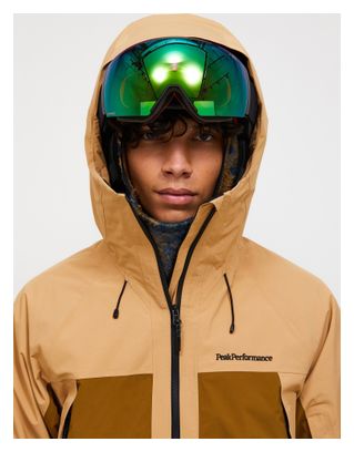 Heren Peak Performance Edge HIPE Beige geïsoleerd jack