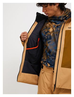 Heren Peak Performance Edge HIPE Beige geïsoleerd jack