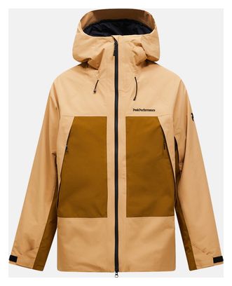 Heren Peak Performance Edge HIPE Beige geïsoleerd jack