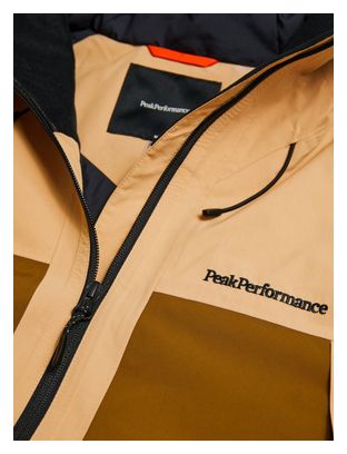 Heren Peak Performance Edge HIPE Beige geïsoleerd jack
