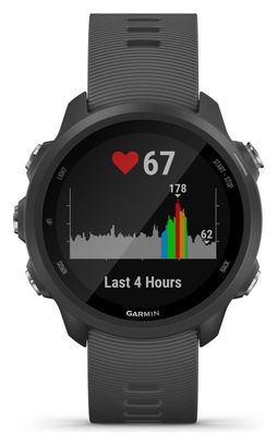 Garmin Forerunner 245 GPS Watch Black with Dark Grey Silicone Wristband
