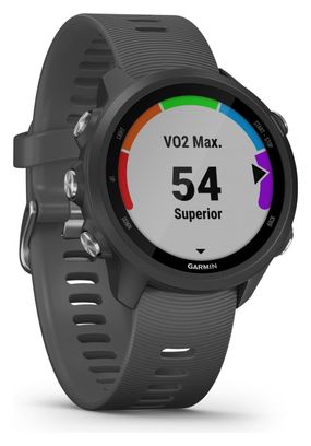 Garmin Forerunner 245 GPS Watch Black with Dark Grey Silicone Wristband