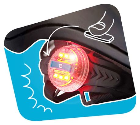 Casque de Vélo intégral pour enfants | Noir | Lumière arrière | Certifié EN1078