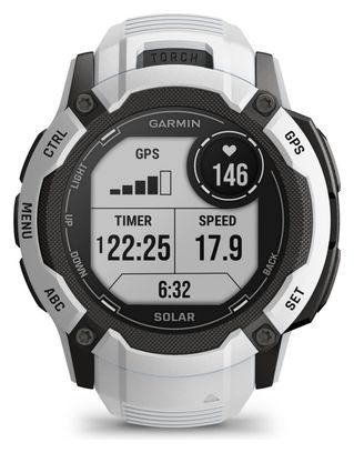 Montre GPS Garmin Instinct 2X Solar Blanc Whitestone