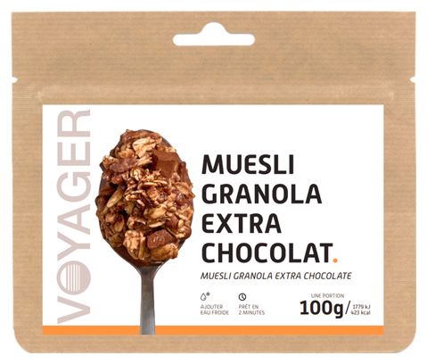 Repas Lyophilisé Voyager Muesli Granola Extra Chocolat 100g