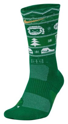 Nike Elite Christmas Calcetines Unisex Blanco Verde