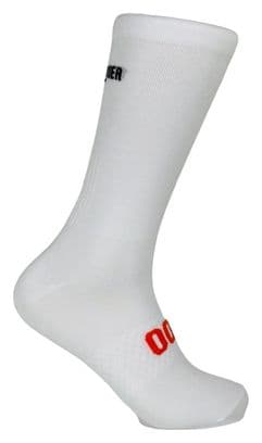 Chaussettes de Cyclisme Hautes Respirantes Brodées Classy Evo II Mooquer Blanc