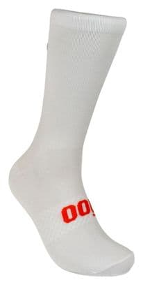 Chaussettes de Cyclisme Hautes Respirantes Brodées Classy Evo II Mooquer Blanc