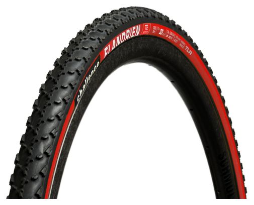Challenge Flandrien Team Edition Tubeless-Ready Cyclocross Tire, Soft Compound, 700mm, Red Sidewalls