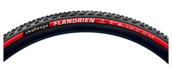 Challenge Flandrien Team Edition Tubeless-Ready Cyclocross Tire, Soft Compound, 700mm, Red Sidewalls