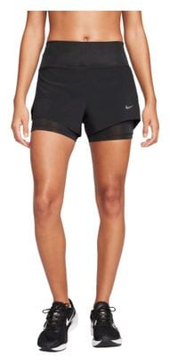 Nike Dri-FIT Swift 3in 2-in-1 Shorts Schwarz Damen