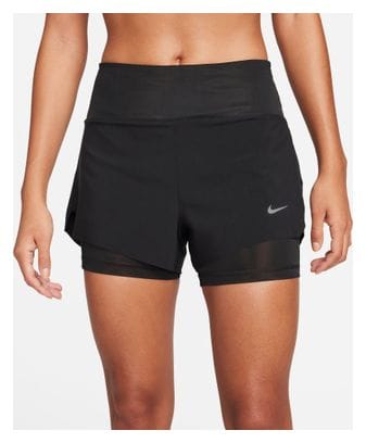 Pantaloncini Nike Dri-FIT Swift 3in Black da donna 2 in 1