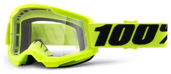 100% Racecraft 2 Mask Yellow / Transparent Screen