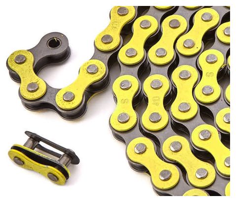 BMX CHAINE JAUNE 1/2 x1/8  ACIER KHEBIKES