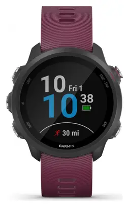 Garmin Forerunner 245 GPS Watch Black with Merlot Silicone Wristband