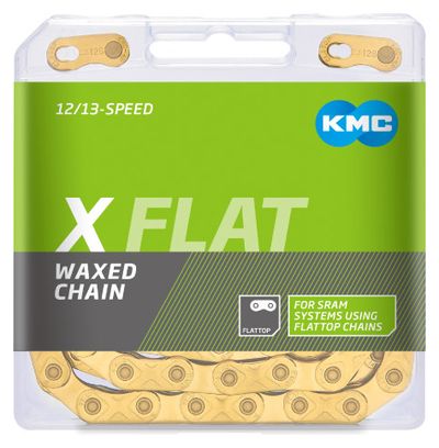 KMC X Flat gewachste Flattop-Kette 12/13S Gold