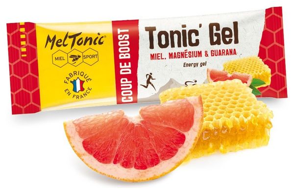 Lote de 6 Meltonic Tonic' Organic Boost Gel Miel/Guarana/Pomelo 6x20g