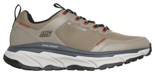 Zapatos de senderismo Skechers Waterproof Relaxed Fit D'Lux Journey Slate Peak Taupe/Negro Hombre