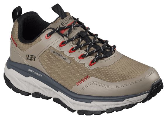 Zapatos de senderismo Skechers Waterproof Relaxed Fit D'Lux Journey Slate Peak Taupe/Negro Hombre