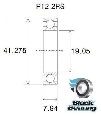 Roulement B3 - BLACKBEARING - R12-2Rs