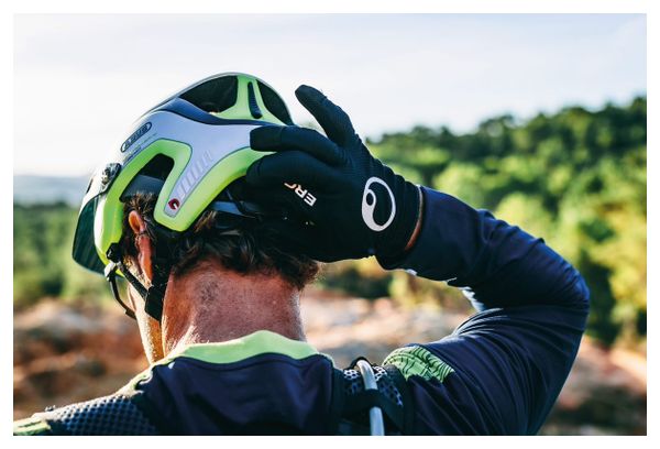 Casque Connecté Abus Aventor Quin Gris / Jaune Fluo