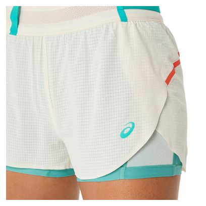 Short Splité Asics Metarun Limited Series Beige Femme