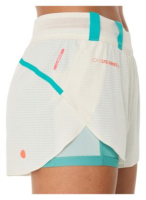 Short Splité Asics Metarun Limited Series Beige Femme