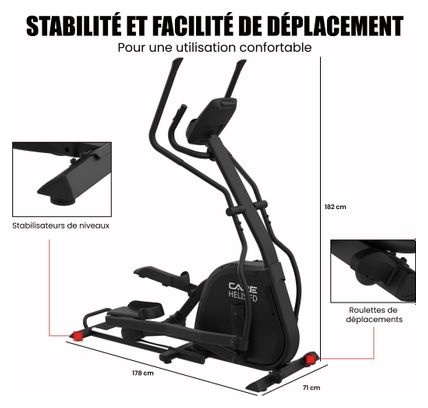 Vélo elliptique HELIS FD auto-alimenté - CARE - ergomètre connecté