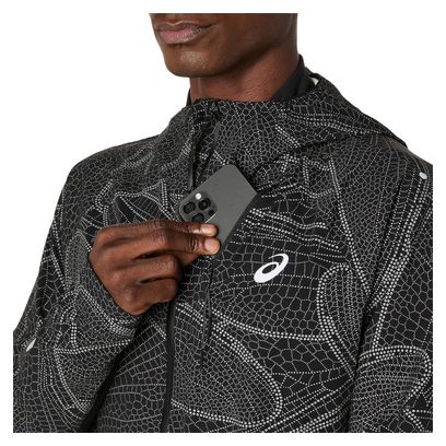 Chaqueta impermeable Asics Limited Series Lite-Show negra para hombre