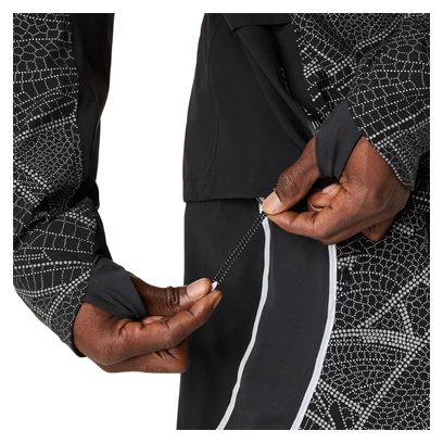 Chaqueta impermeable Asics Limited Series Lite-Show negra para hombre