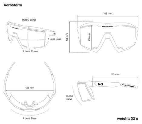 Aerostorm Sport Sunglasses Smoke Black