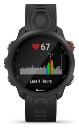 Garmin Forerunner 245 Music GPS Watch Black with Black Silicone Wristband