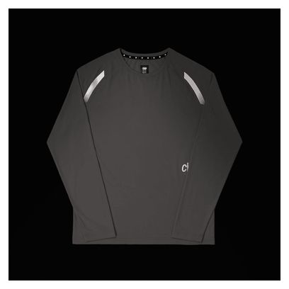 Maglia Ciele DLY Nite Rite a maniche lunghe grigio riflettente da uomo