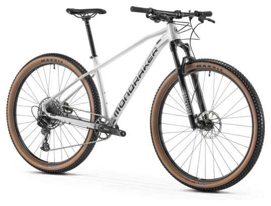 Bicicleta eléctrica de montaña semirrígida Mondraker Chrono Sram SX Eagle 12 V, 29", blanco/negro, 2022