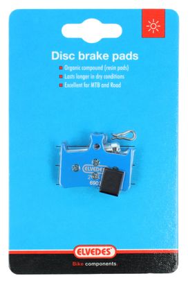 Pair of Elvedes Organic Brake Pads for Hope E4/RX4-SH