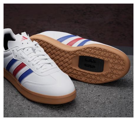 Chaussures Vélo Adidas Velosamba 2 Bleu / Blanc / Rouge