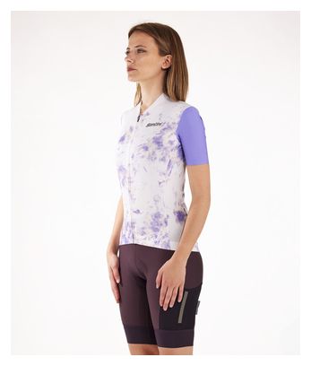 Damen Kurzarmtrikot Santini Marble Violett