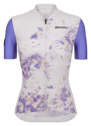Damen Kurzarmtrikot Santini Marble Violett
