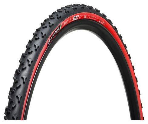 Challenge Limus Team Edition Tubeless-Ready Soft Cyclocross Tire, 700mm, Red Sidewalls