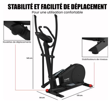 Vélo elliptique HELIS auto-alimenté - CARE - ergomètre connecté