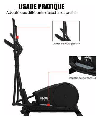 Vélo elliptique HELIS auto-alimenté - CARE - ergomètre connecté