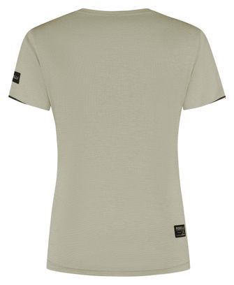 Maillot Manches Courtes De Running Rogelli Distance Taupe Femme