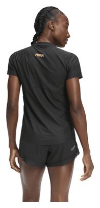 Hoka Airolite 2.0 Kurzarmtrikot Schwarz/Gold Women